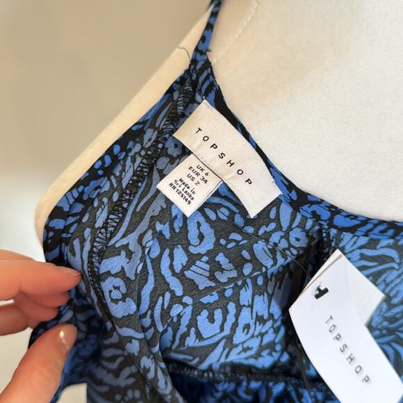 NWT Topshop Blue Backless Dress - Size 2 - Picture 6 of 7